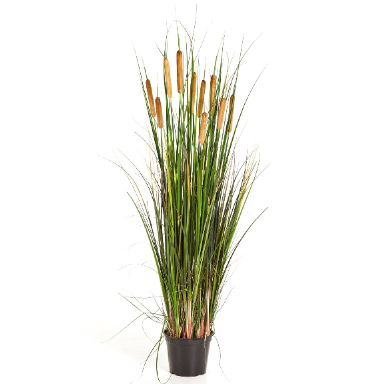 Kunstplant Lisdodde Gras Groen 120 cm