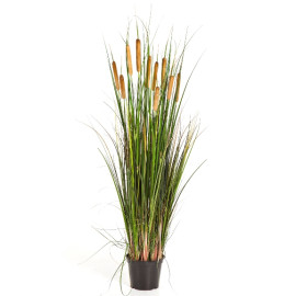 Kunstplant Lisdodde Gras Groen 120 cm