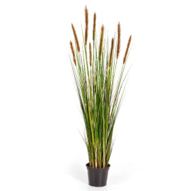 Kunstplant Vossenstaart Gras Bruin 120 cm