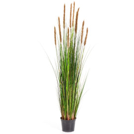 Kunstplant Vossenstaart Gras Bruin 150 cm